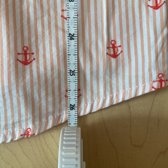 Peachy/orange striped Anchor button down - Picture 6 of 6